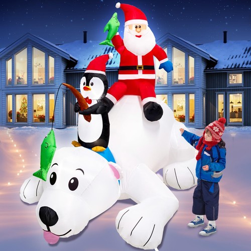 6ft christmas inflatable santa - inflatable,