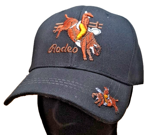Cowboy riding bull rodeo cap - riding,