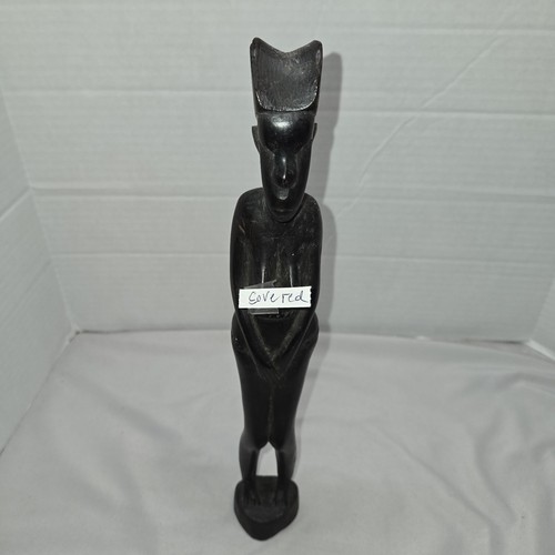 Vintage hand carved ebony wood - carved,