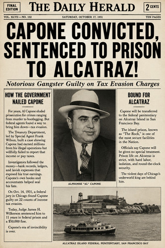 Capone convicted s - convicted, going