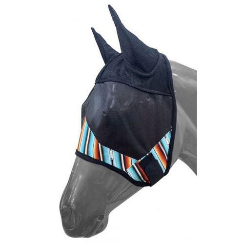 Horse fly mask with ears - horse, black