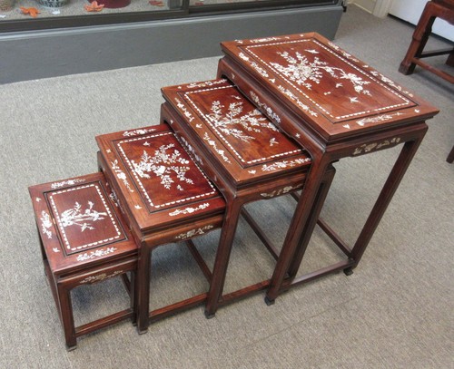Chinese hardwood inlaid