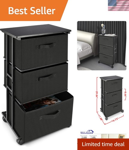 Drawer black fabric - black,