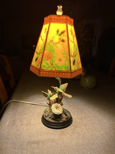 Vintage hummingbird lamp - vintage,