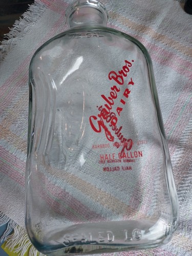 Old milk glass - bottle, gruber