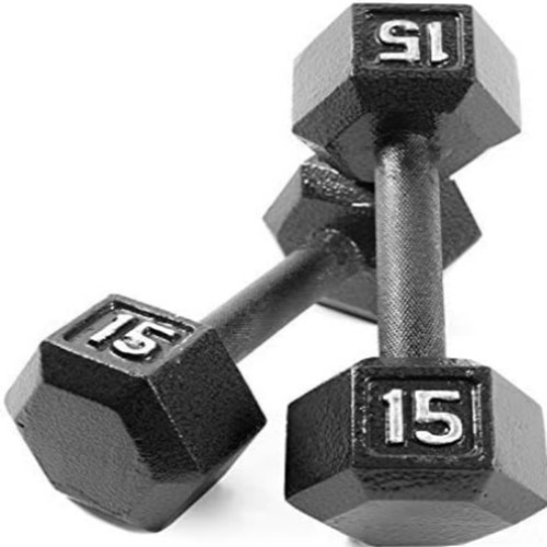 2pcs dumbbells black pair 15lb - black,