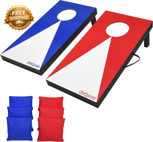 Portable size cornhole - size, set