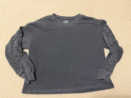Hollister gray crochet - gray,