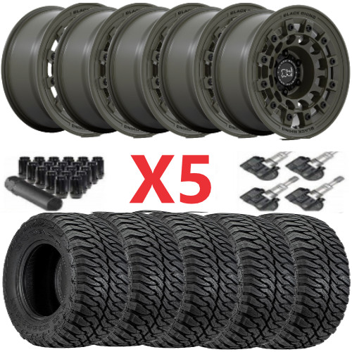 Black rhino green wheels tires - rhino,