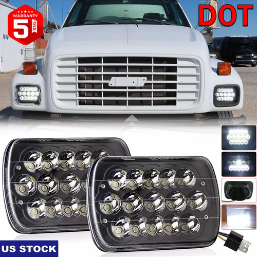 Pair 7x6 led headlights - pair, 7x6"