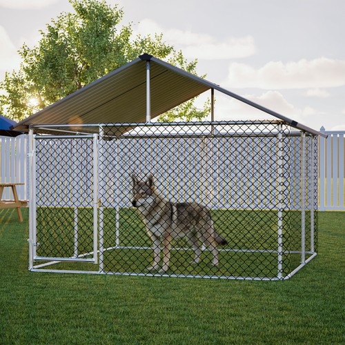Large outdoor dog kennel - dog,
