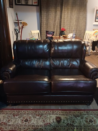 Used leather sofa - sofa, loveseat