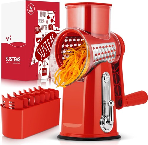 Rotary cheese grater - grater, w/handle