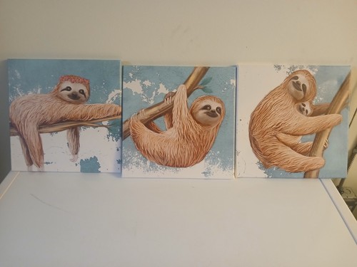 Set sloth canvas wall art - canvas,