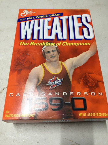 Cael sanderson wheaties cereal - sanderson,