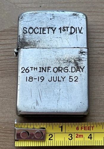 Vintage 1952 zippo society 1st - 1952,