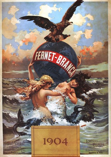 Fernet branca art deco - deco, woman