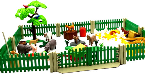 Playmobil farm barn yard - barn, fence
