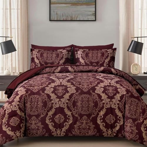 Burgundy comforter set size - burgundy,