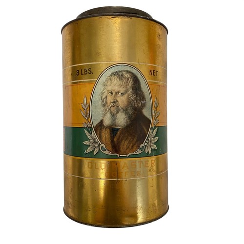 Antique old master coffee tin - antique,