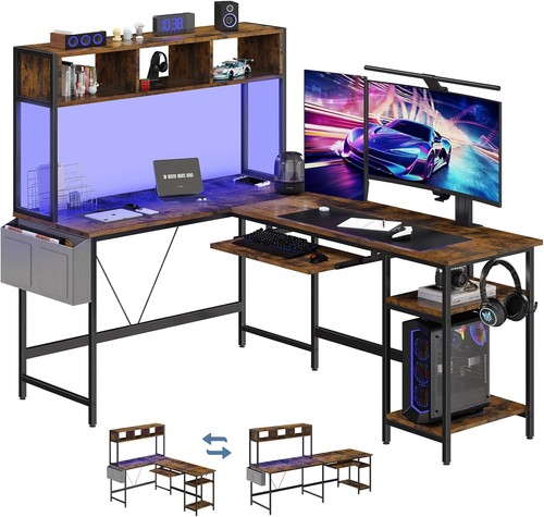 Shaped gaming desk - l,