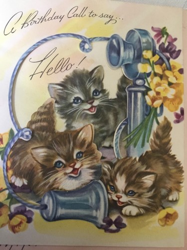 Vtg trifold greeting card - vtg, 3