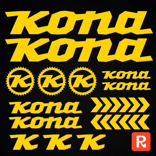 Kona bike decals frame