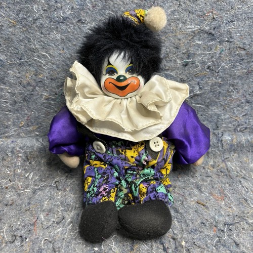 Vintage porcelain face clown - vintage,