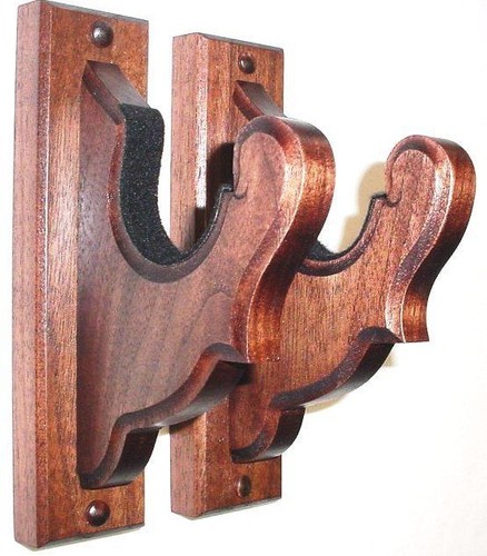 Walnut wood gun - gun, rack