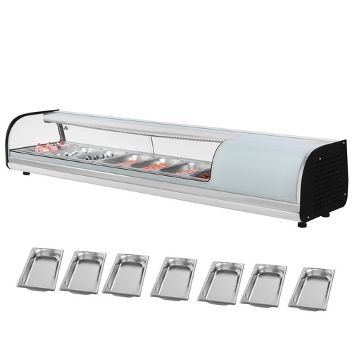 Pan 72l sushi display case - 7-pan,