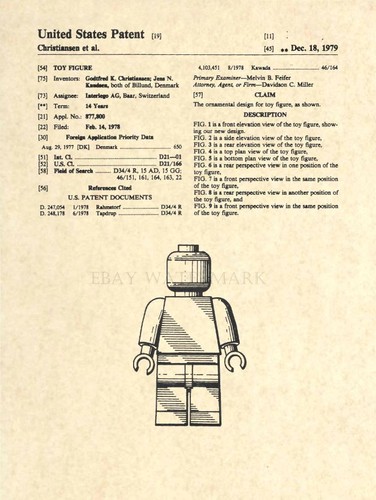 Lego figurine patent - patent, art