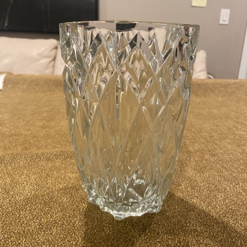 Crystal clear glass vase - crystal,
