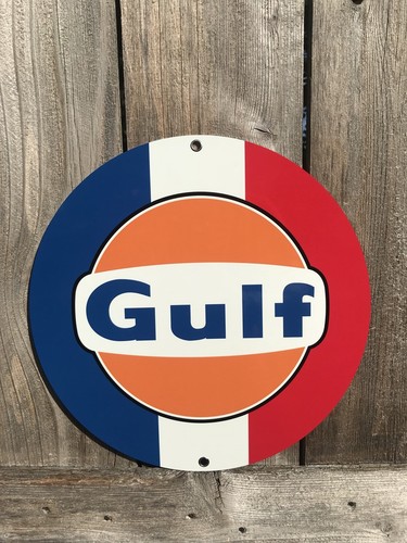 Gulf racing advertising sign