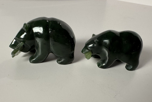 Dark green stone - green, bear