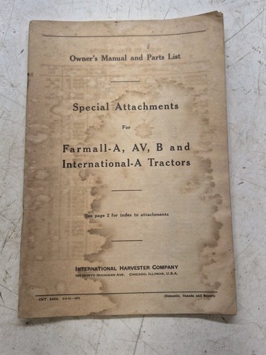 Owners manual parts - manual,