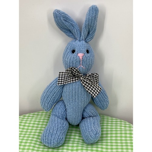 Blue corduroy knit plush - knit,