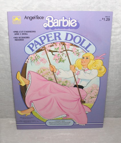 Golden book angel face - book, barbie