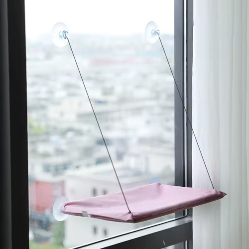 Pink cat window - pink,