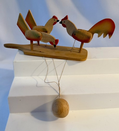 Vintage folk art toy wooden - vintage,