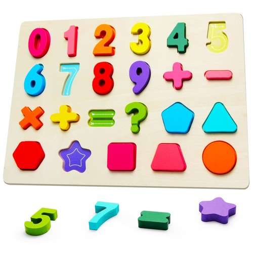 Wooden number shape - shape, puzzles