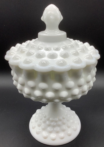 Vintage fenton hobnail milk - hobnail,