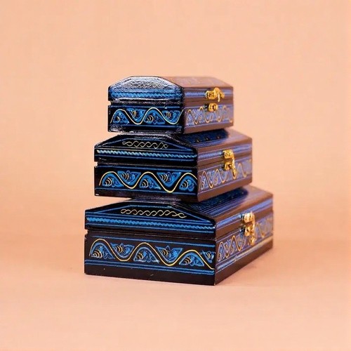 Set blue naqshi jewelry - blue,
