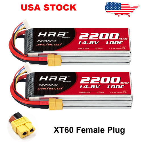 2pcs hrb 2200mah 100c - hrb, 14.8v