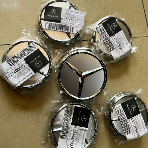 4pc sliver 75mm chrome - 75mm, emblem