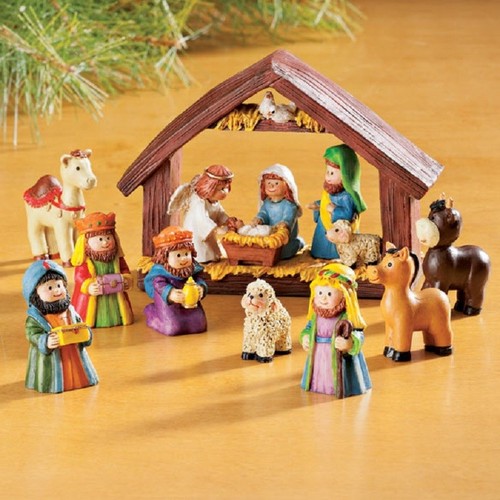 Deluxe tabletop nativity - 9,