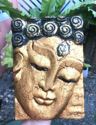 Art buddha head plaque mask - art,