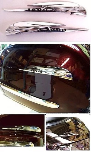 Chrome eagle emblems - emblems, (pair)