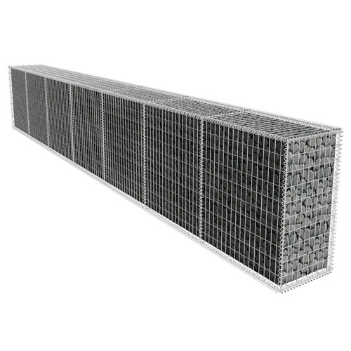 Vidaxl gabion wall galvanized - vidaxl,