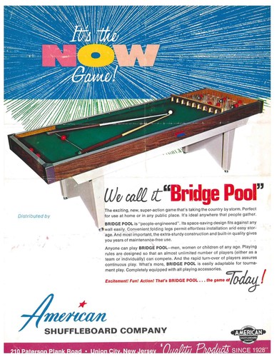 Bridge pool table - table, american