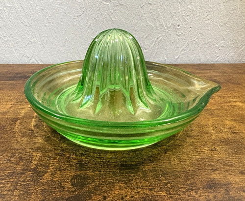 Vintage green glass manual - vintage,